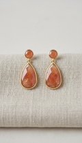Sunstone Drop Earrings